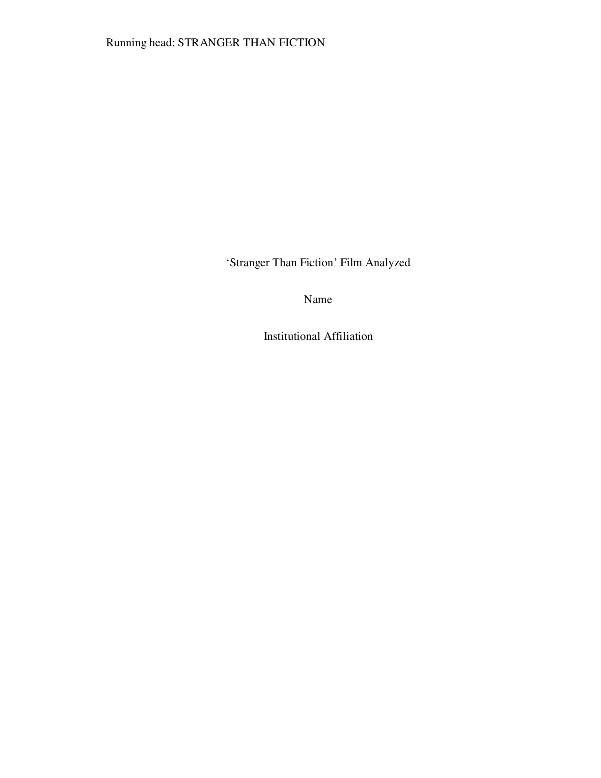 Preview image for ‘Stranger Than Fiction’ Film Analyzed